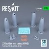 RESKIT RSU35-0040 230 GALLON FUEL TANKS (AFMS) FOR AH-64, MH-60L, UH-60A, HH-60 (2 PCS) (3D PRINTED) 1/35